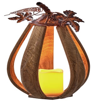 Lg Tall Wd Ribbed Pumpkin