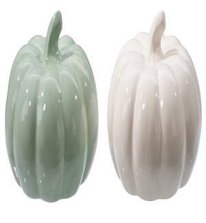 Lg Cer Grn/Crm Pumpkin 2 Asst