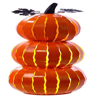 Mtl Orange Stack LED Pumpkin