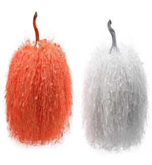 Sm Fabric Fuzzy Pumpkin 2 Asst