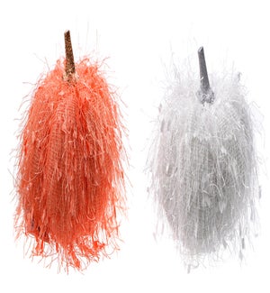 Lg Fabric Fuzzy Pumpkin 2 Asst