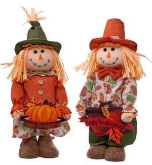 Lg Plush Scarecrow Stand 2 Asst
