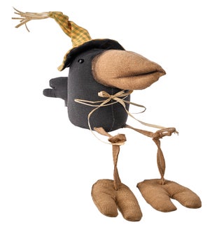 Fab Crow w/Hat Shelf Sitter