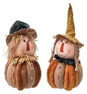 Fabric Fat Scarecrow 2 Asst