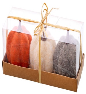 Floral Fab Pumpkin in Box S/3
