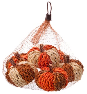 Floral Jute Pumpkin in Bag/6