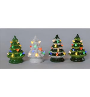 Mini Ceramic Tree Glow 4 Asst