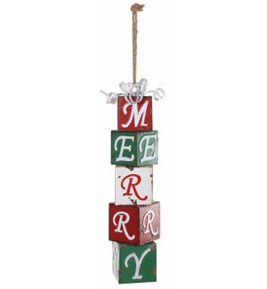 Metal R/with G Merry Stack Hang