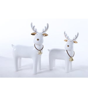 Large Ceramic White Deer with Legs