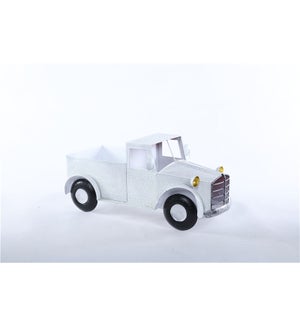 Metal White Crackle Truck Container