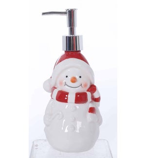 Ceramic R/W Snowman Dispenser
