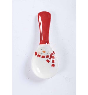 Ceramic R/W Snowman Spoonrest