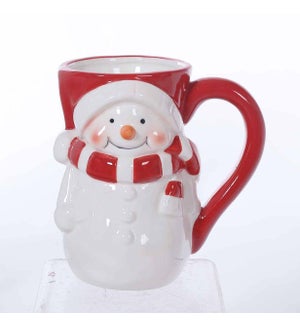 Ceramic R/W Snowman Mug