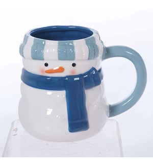 Ceramic Bl Snowman Mug