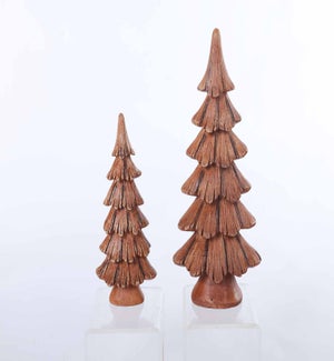 Large Resin Wood-Look Tree