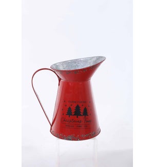Metal Ant Red Christmas Trees Pitcher