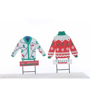 Metal Ugly Sweater 3D Stake 2 Asst