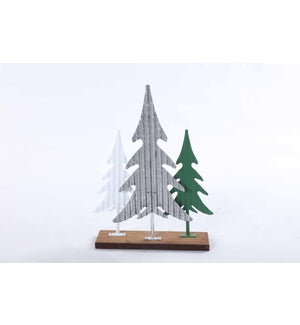 Small Metal Corrugated 3-Tree Stand