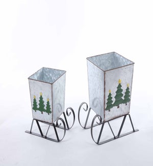 Galvanized Tree Container Sled S/2