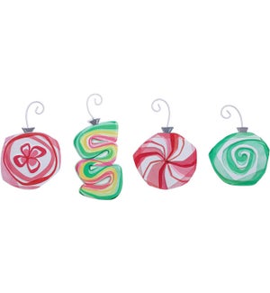 Enml Santa Swirls Candy Orn 4 Asst