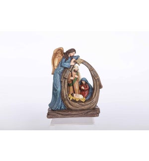 Rsn Holy Family W/Angel Nativity