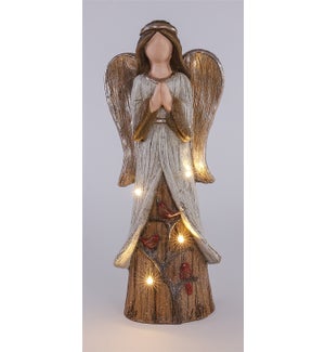 Lg MGO Tree/Birds Glow Angel Pray
