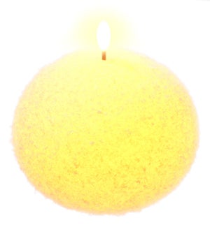 Gls Snow Glow Ball W/Flame