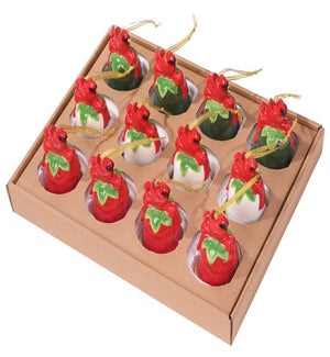 Cer Cardinal Bells 3 Asst Tray/12