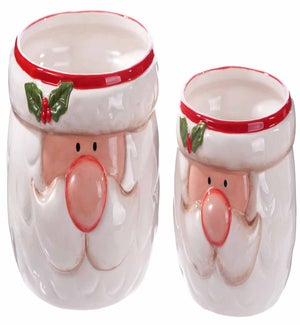 Cer Happy Santa Bowls S/2