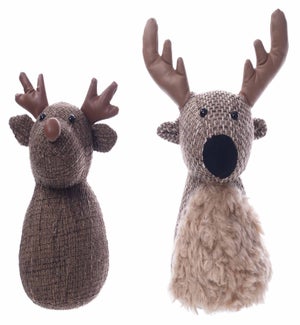 Fabric Deer Doorstop 2 Asst