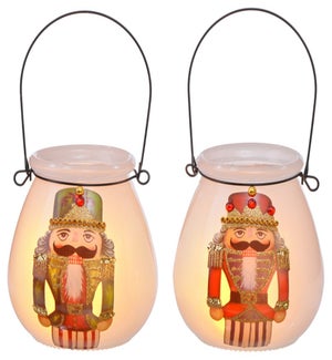 Glass Nutcracker C/H SET/2