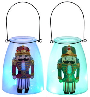 Gls Nutcracker LED Jar 2 Asst