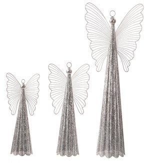 Md  Mtl Silver Angel W/Graceful Wing