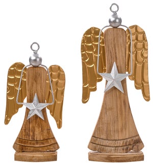 Lg Wd Flat Angel W/Star
