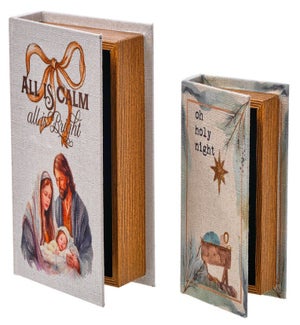 Linen JW Nativity Book S/2