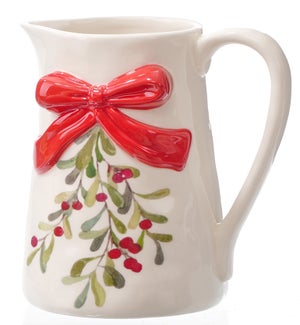 Cer Leaf/Berry/Bow Pitcher
