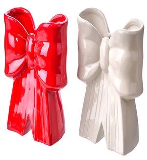 Cer Bow Vase 2 Asst