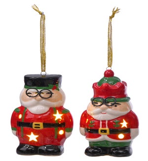 Cer Nutcracker LED Orn 2 Asst