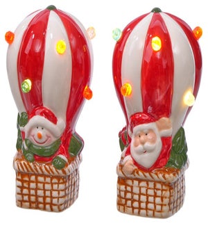 Cer Santa/Sman Balloon LED 2 Asst