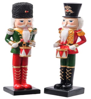 Lg Res Nutcracker W/Drum 2 Asst