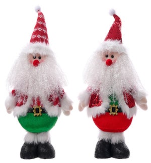 Fabric Fluffy Beard  Fat Santa 2 Asst
