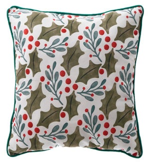 Fabric Holly Leaf Pillow