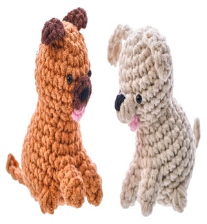 Handmade Yarn Dog Orn 2 Asst