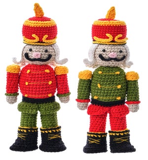 Lg Handmade Yarn Nutcracker  2 Asst