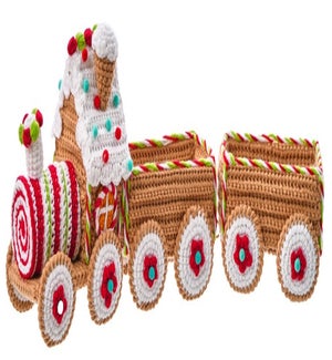 Handmade Yarn Gingerbread Train
