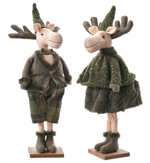 Fab Country Green Moose Standing 2 Asst