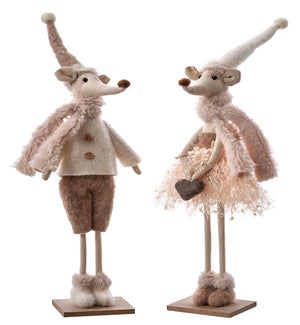 Fab Fluffy Mouse Standing 2 Asst