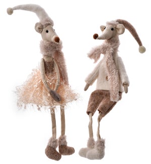 Fab Fluffy Mouse Shelf Sitter 2 Asst