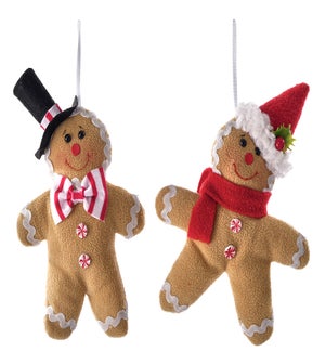Fab Gingerbread Couple Orn 2 Asst
