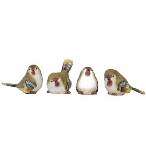 Lg Resin Bird Figurine 4 Asst